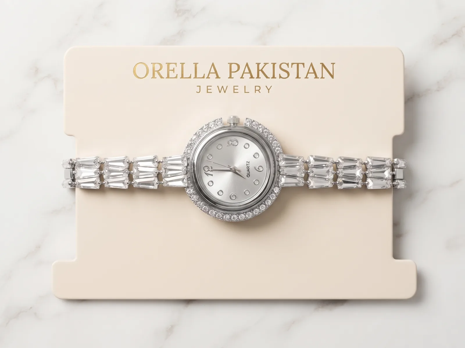 Luxury Crystal Bracelet Watch | Orella Pakistan
