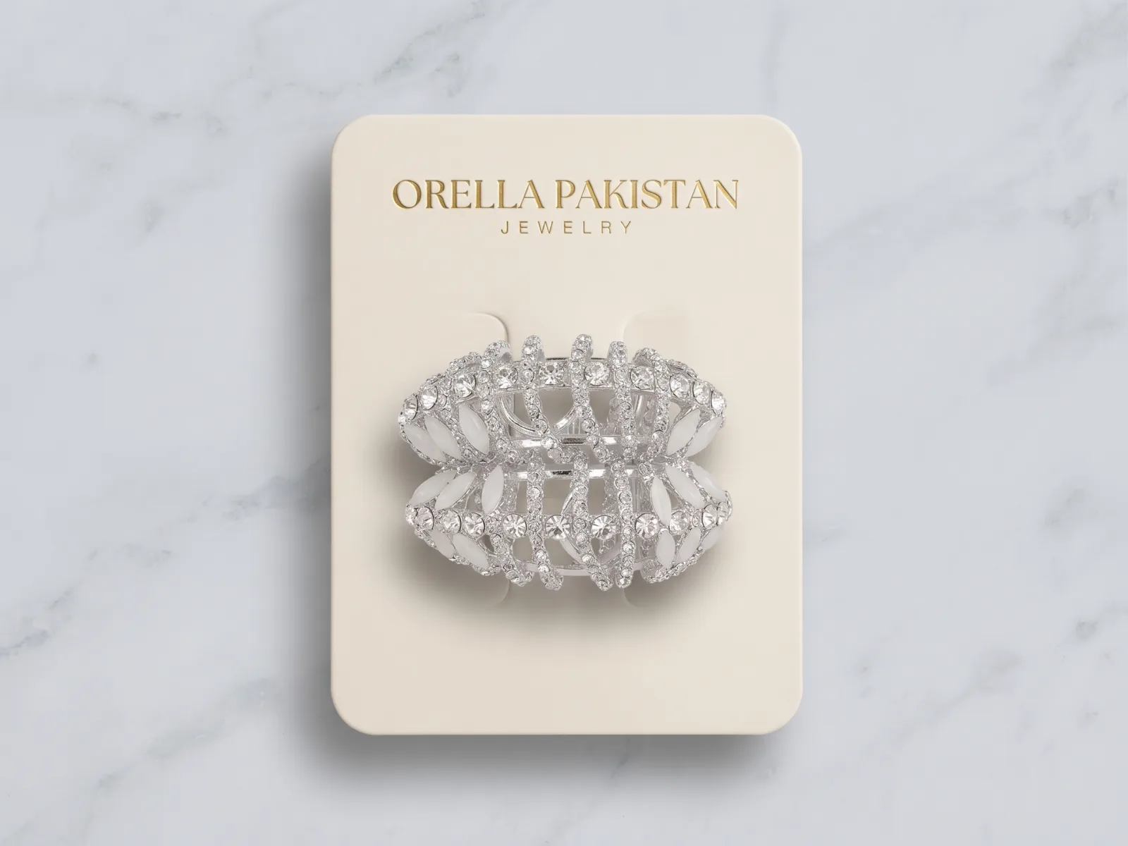 Crystal Silver Hair Accessory | Orella Pakistan Jewelry