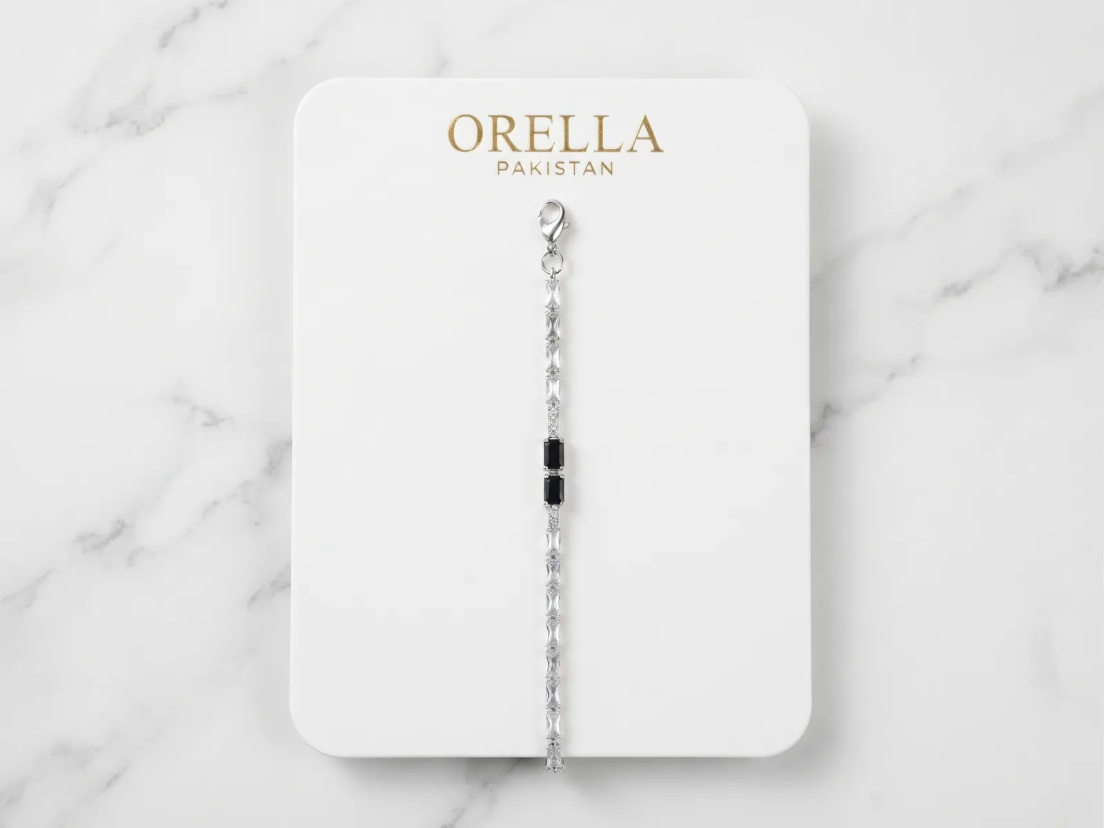 Luxury Emerald-Cut Crystal Bracelet | Orella Pakistan